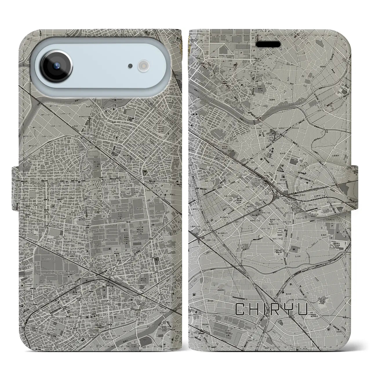 【知立(愛知県)】地図柄iPhoneケース(手帳タイプ)