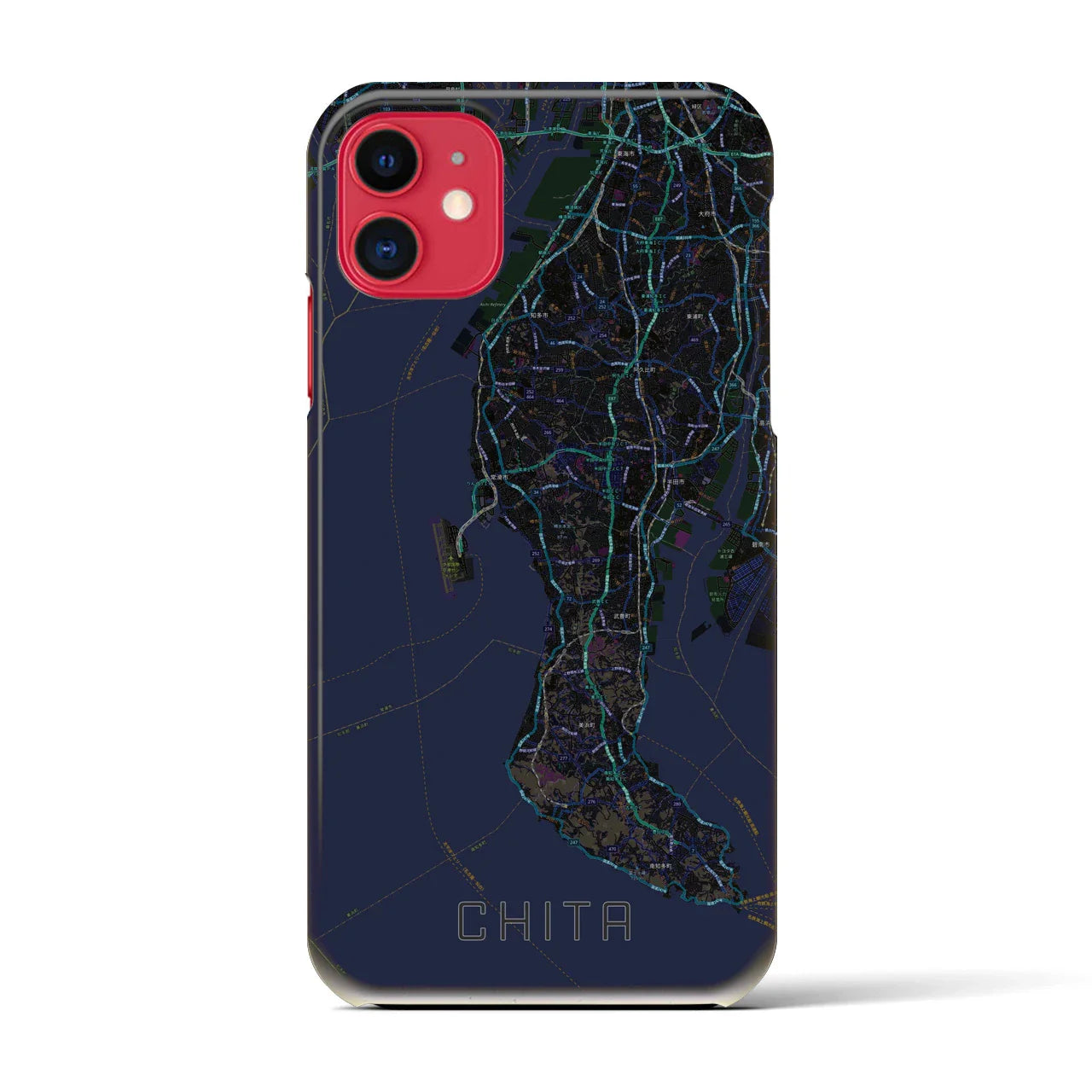 【知多2(愛知県)】地図柄iPhoneケース(バックカバータイプ)