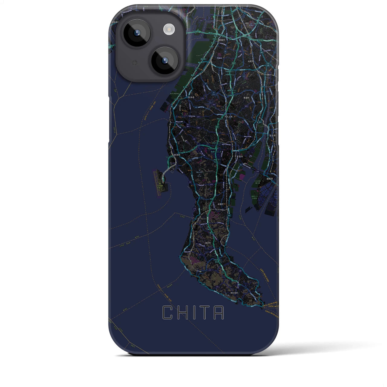 【知多2(愛知県)】地図柄iPhoneケース(バックカバータイプ)