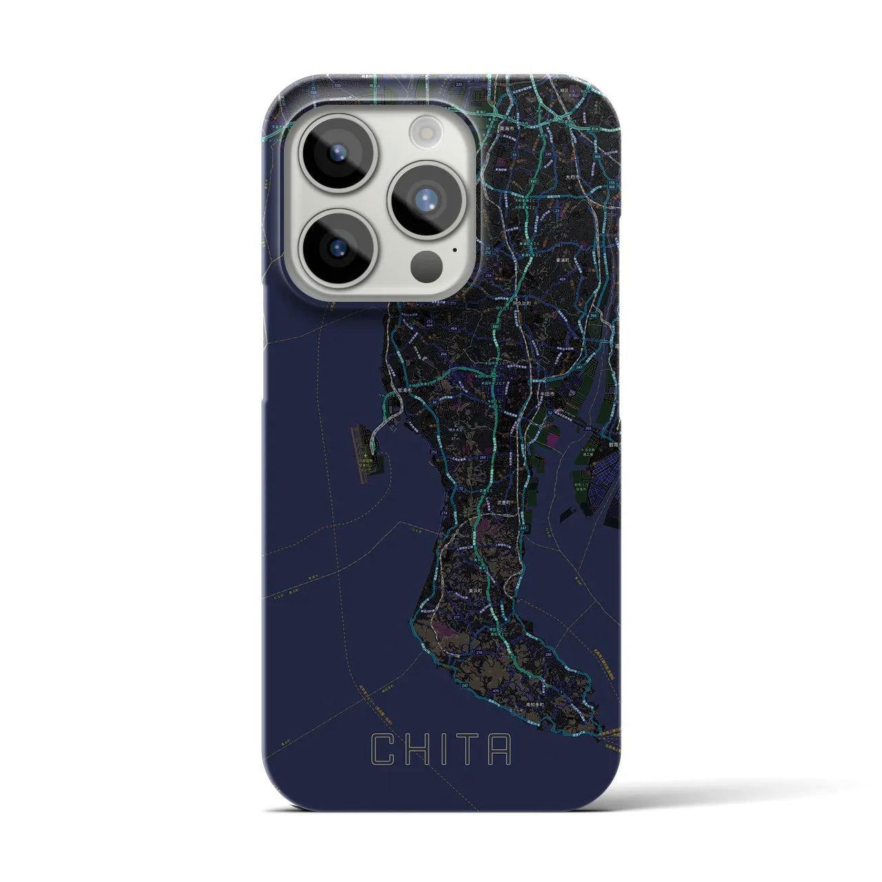 【知多2(愛知県)】地図柄iPhoneケース(バックカバータイプ)