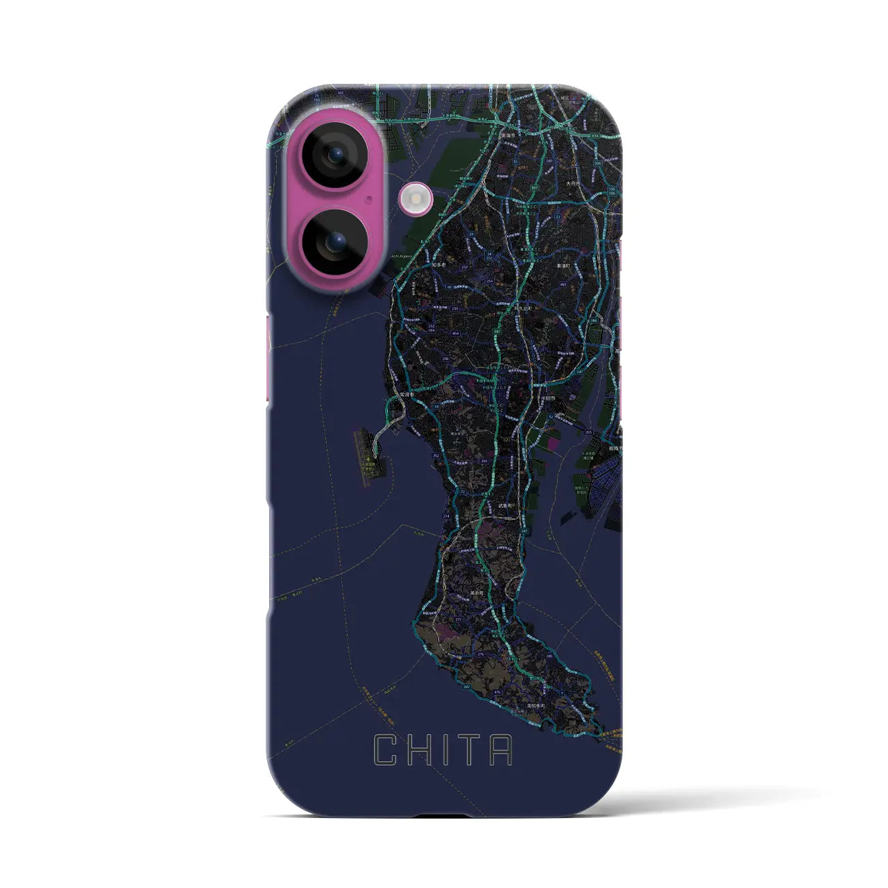 【知多2(愛知県)】地図柄iPhoneケース(バックカバータイプ)