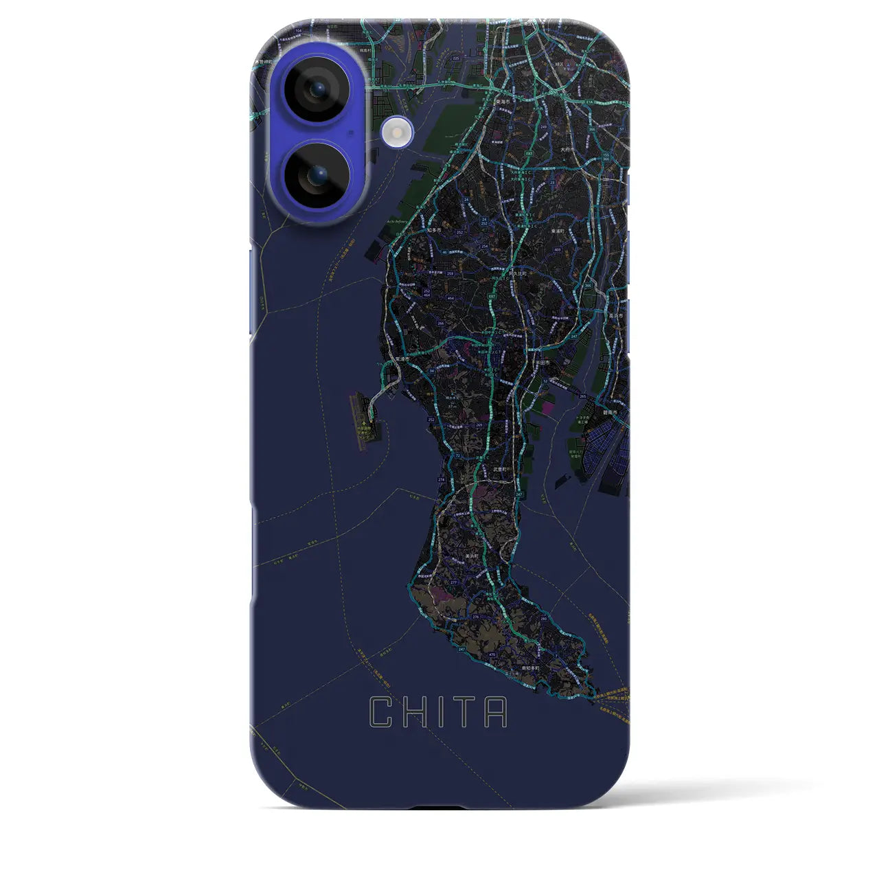 【知多2(愛知県)】地図柄iPhoneケース(バックカバータイプ)