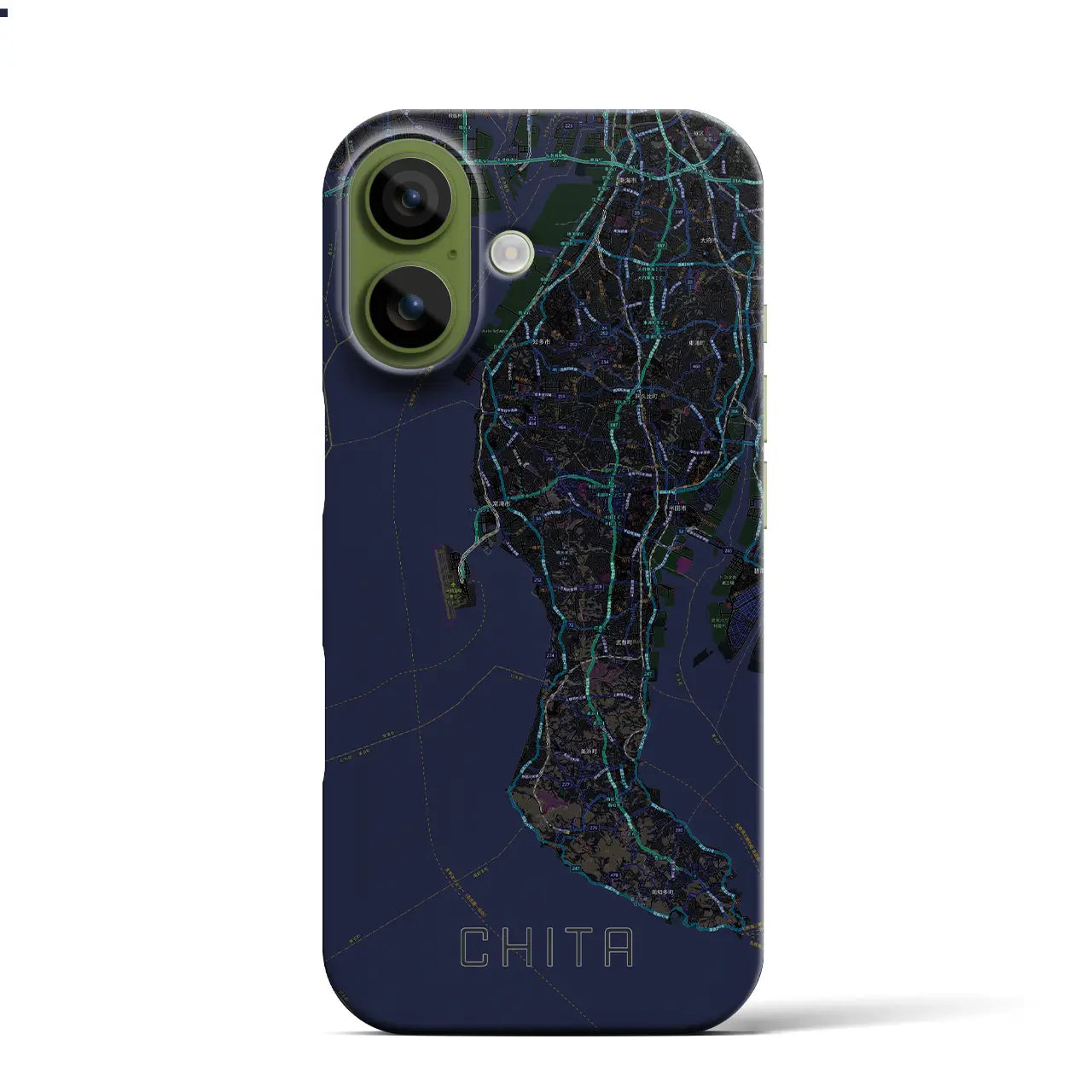 【知多2(愛知県)】地図柄iPhoneケース(バックカバータイプ)