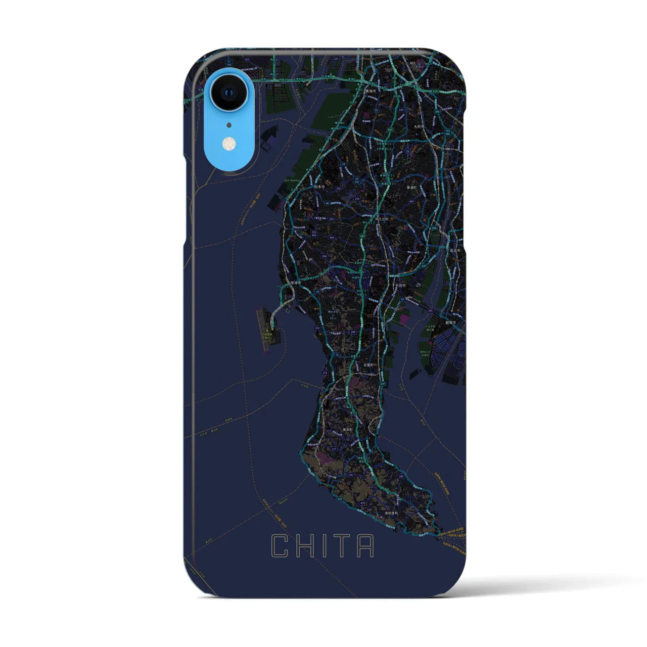 【知多2(愛知県)】地図柄iPhoneケース(バックカバータイプ)