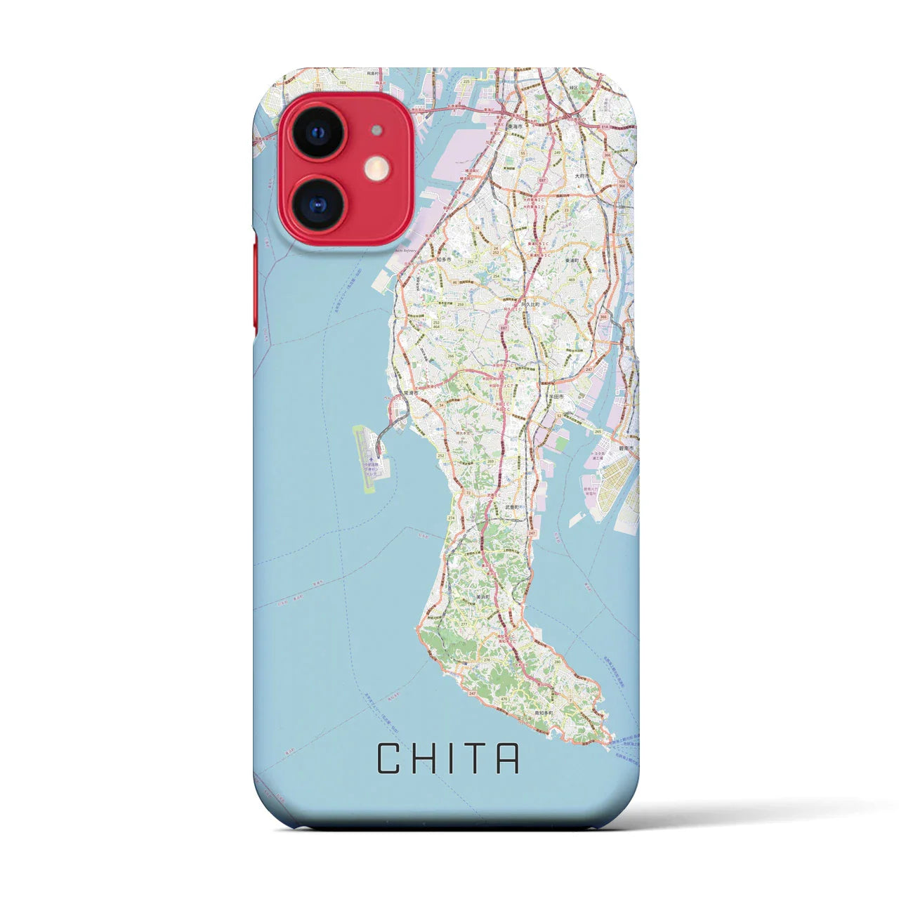 【知多2(愛知県)】地図柄iPhoneケース(バックカバータイプ)