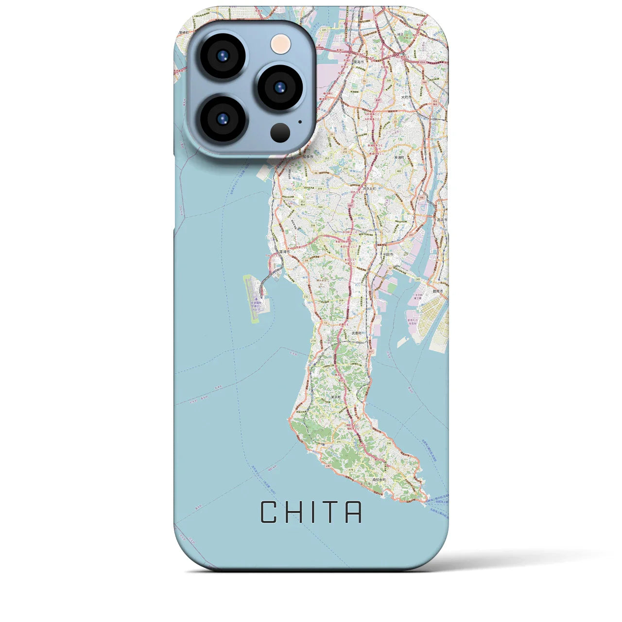 【知多2(愛知県)】地図柄iPhoneケース(バックカバータイプ)