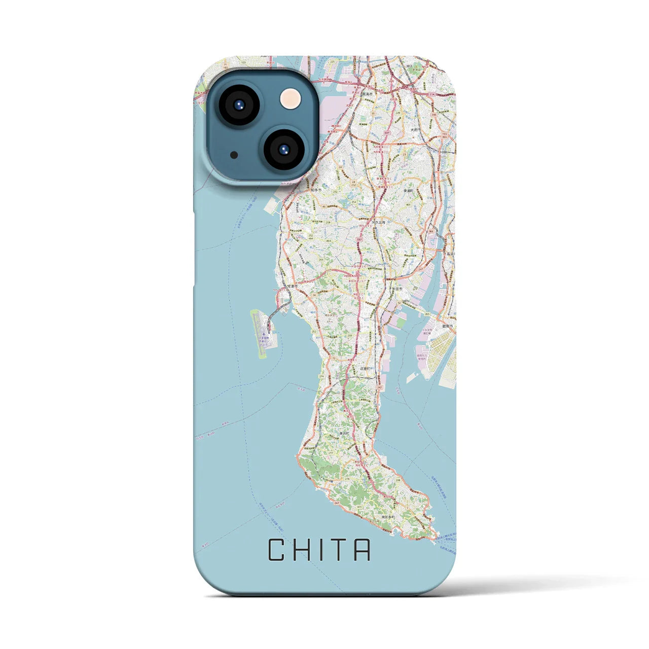 【知多2(愛知県)】地図柄iPhoneケース(バックカバータイプ)