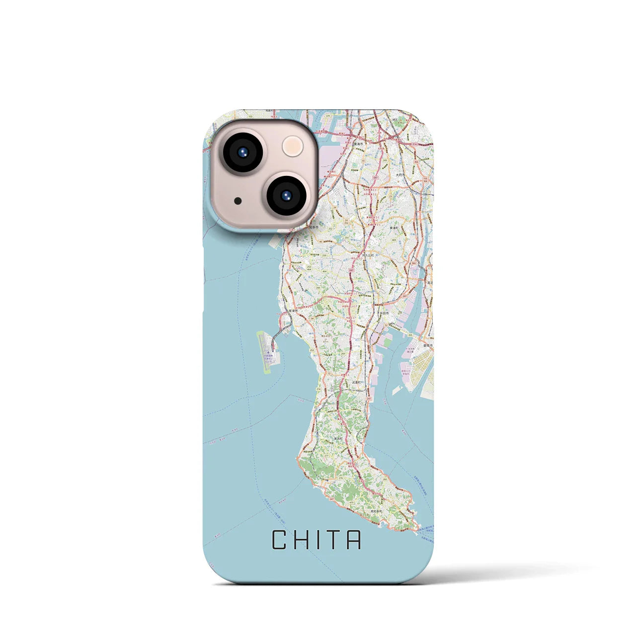【知多2(愛知県)】地図柄iPhoneケース(バックカバータイプ)