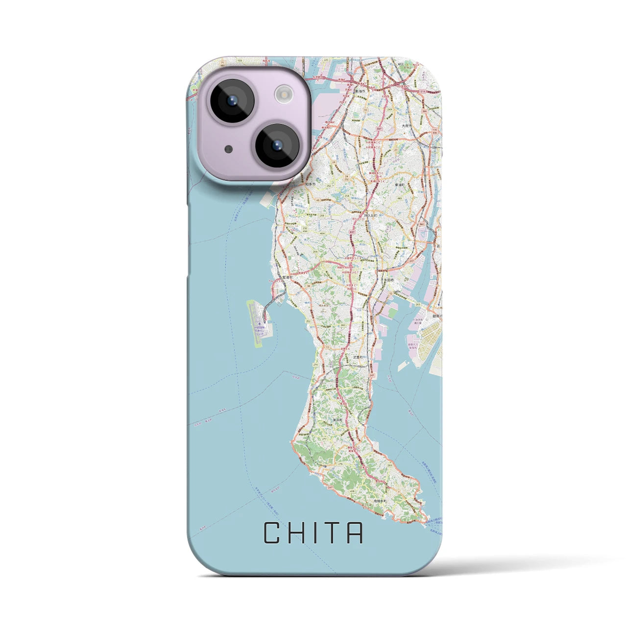 【知多2(愛知県)】地図柄iPhoneケース(バックカバータイプ)