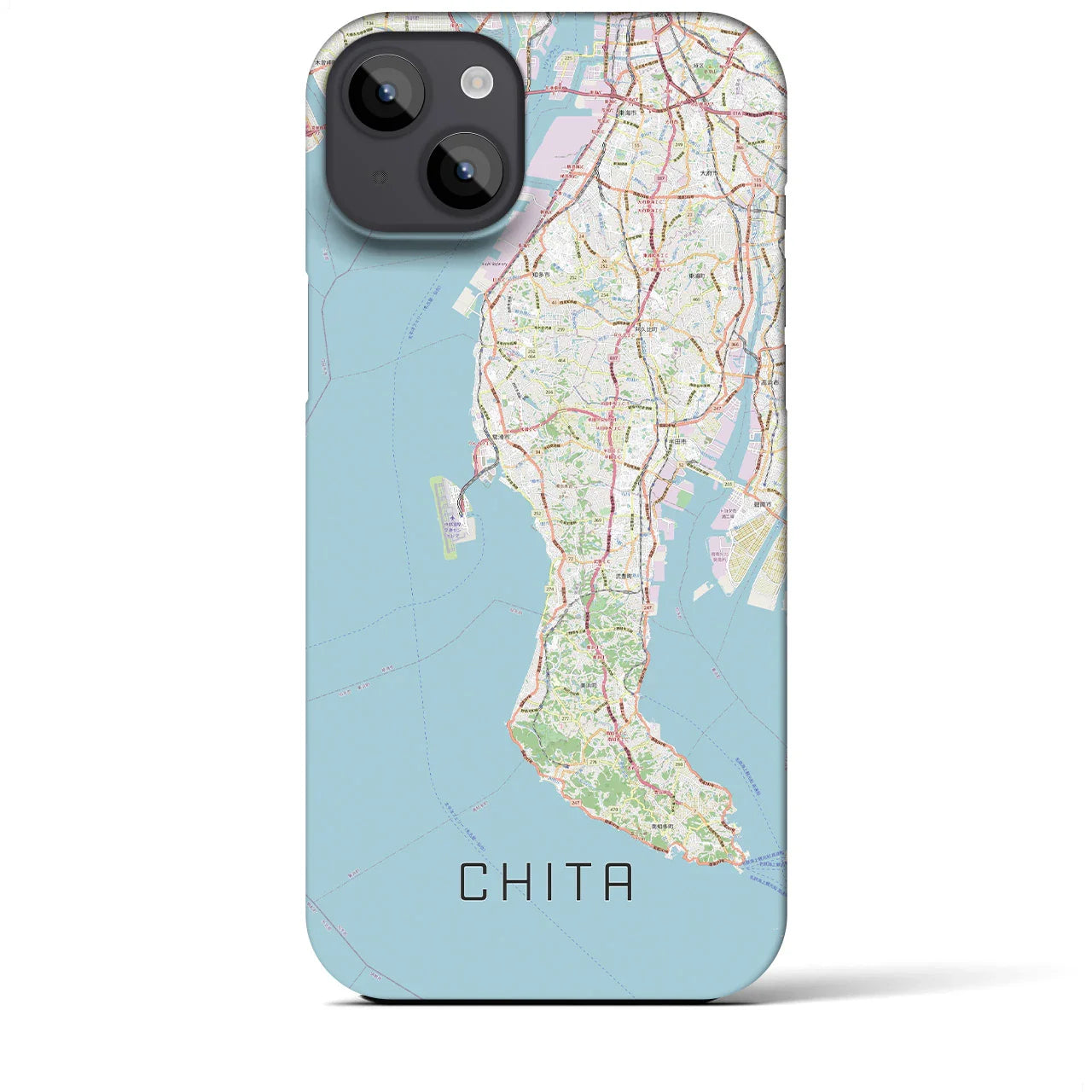 【知多2(愛知県)】地図柄iPhoneケース(バックカバータイプ)
