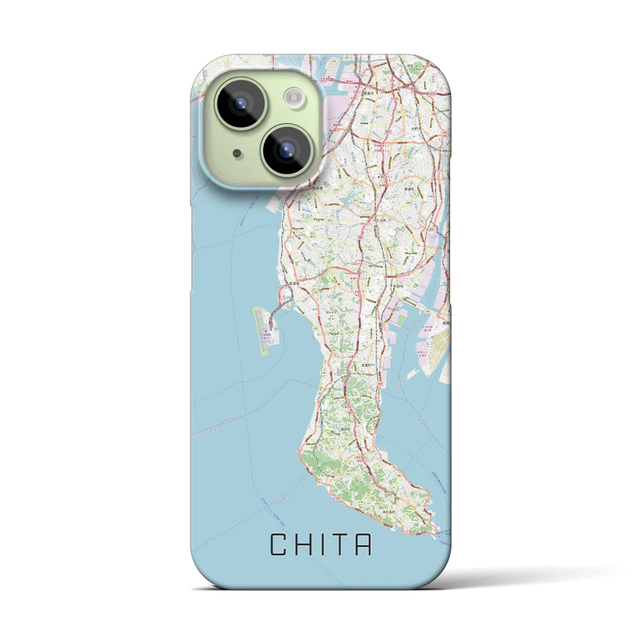 【知多2(愛知県)】地図柄iPhoneケース(バックカバータイプ)