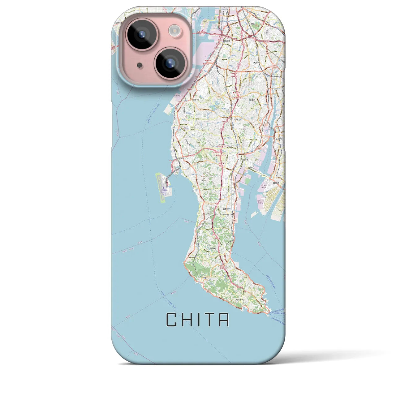 【知多2(愛知県)】地図柄iPhoneケース(バックカバータイプ)
