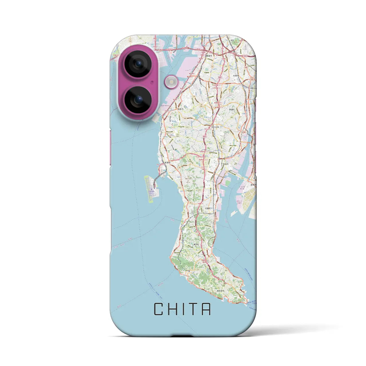 【知多2(愛知県)】地図柄iPhoneケース(バックカバータイプ)