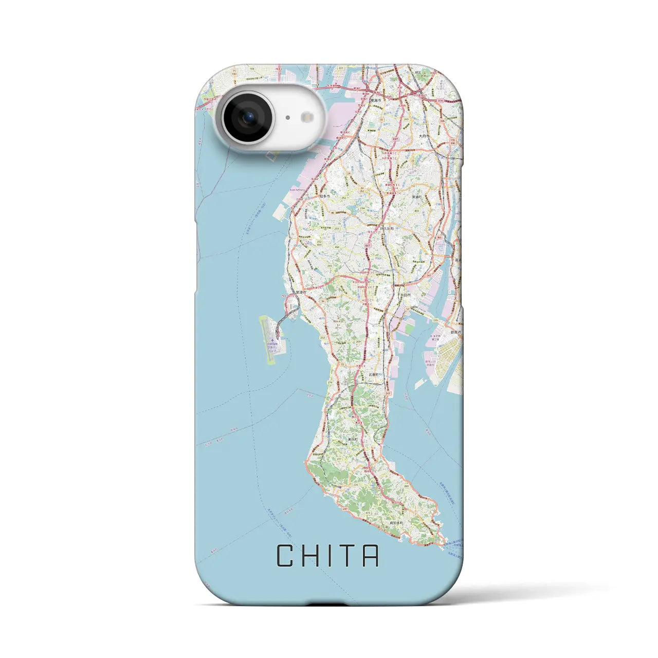 【知多2(愛知県)】地図柄iPhoneケース(バックカバータイプ)