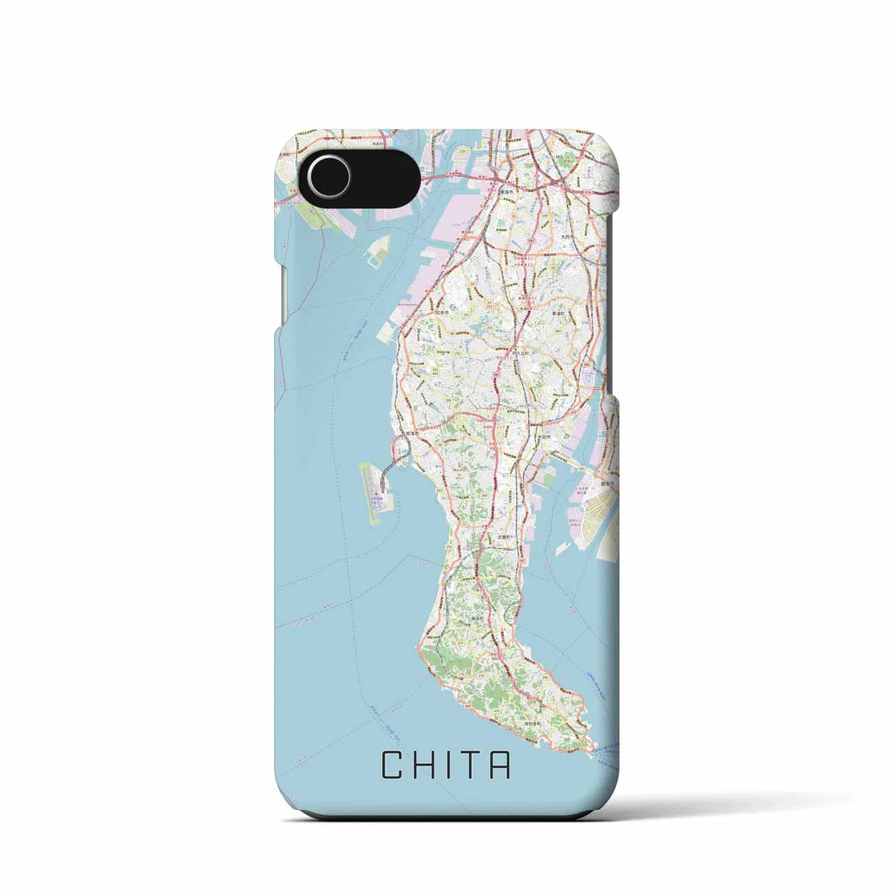 【知多2(愛知県)】地図柄iPhoneケース(バックカバータイプ)