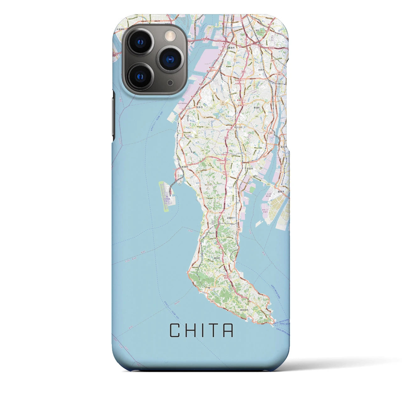 【知多2(愛知県)】地図柄iPhoneケース(バックカバータイプ)