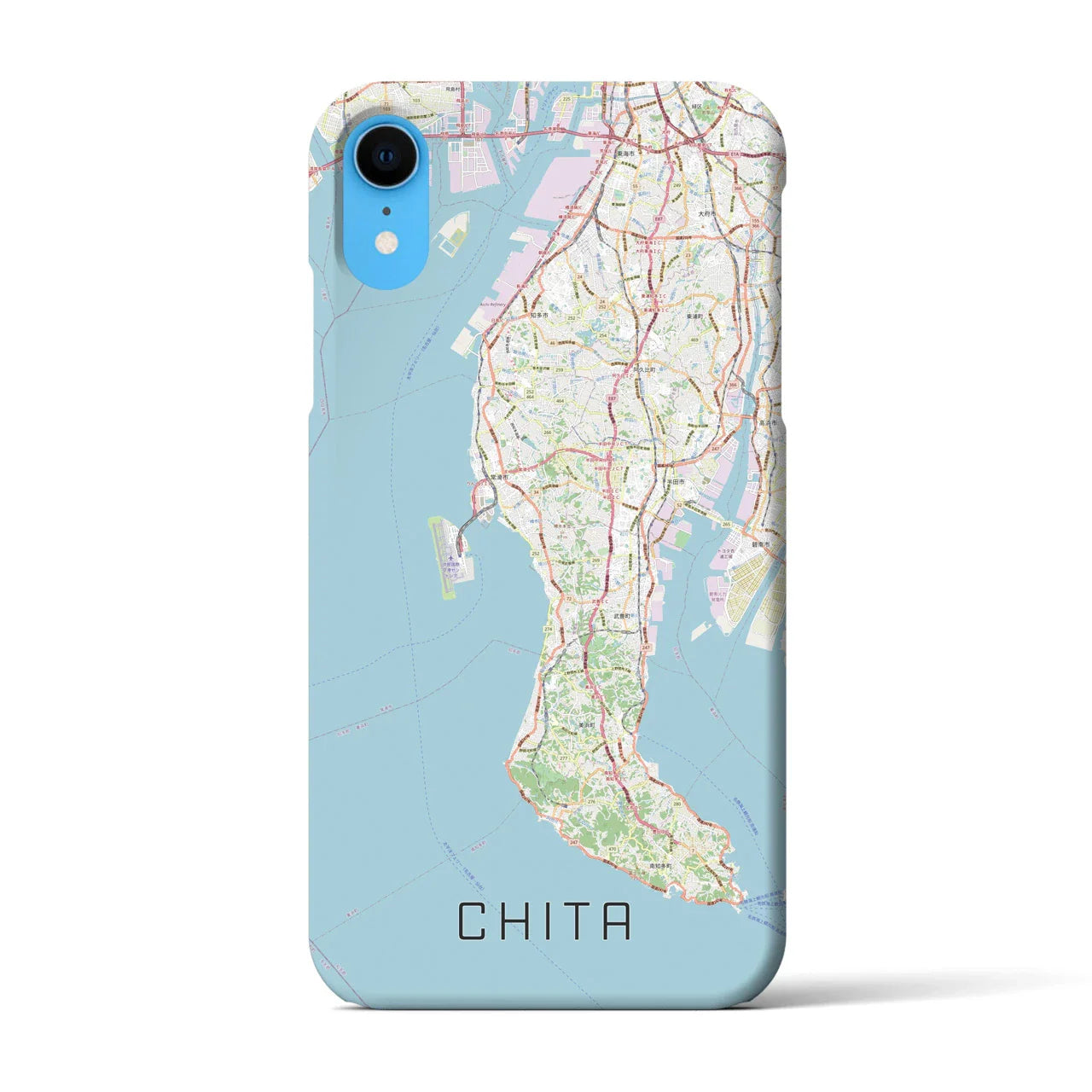 【知多2(愛知県)】地図柄iPhoneケース(バックカバータイプ)