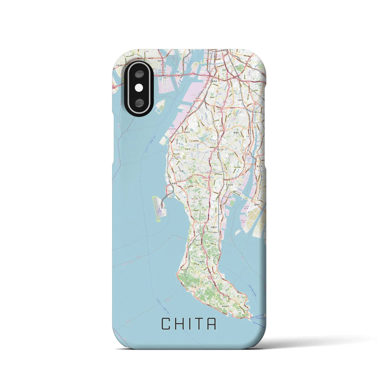 【知多2(愛知県)】地図柄iPhoneケース(バックカバータイプ)