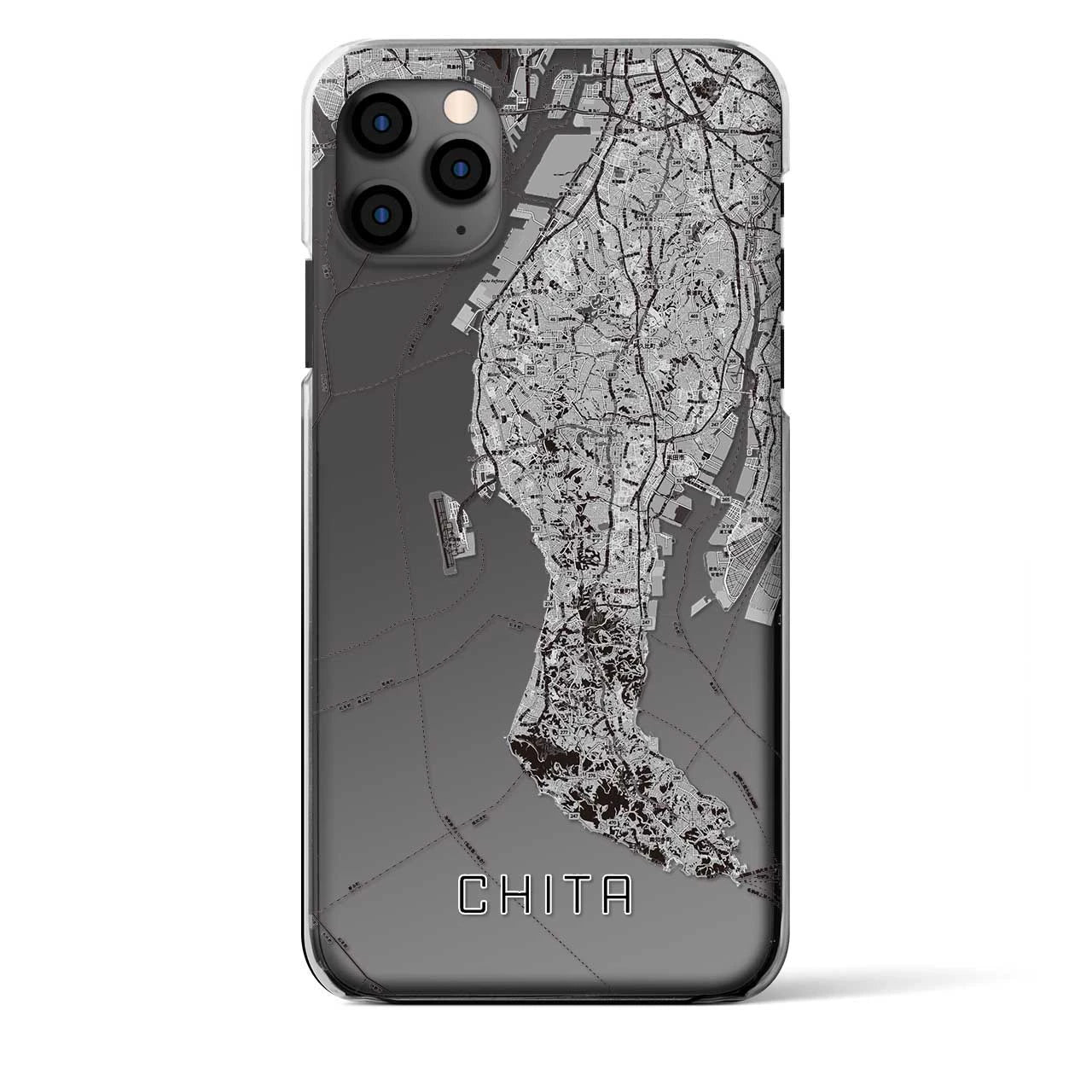 【知多2(愛知県)】地図柄iPhoneケース(クリアタイプ)