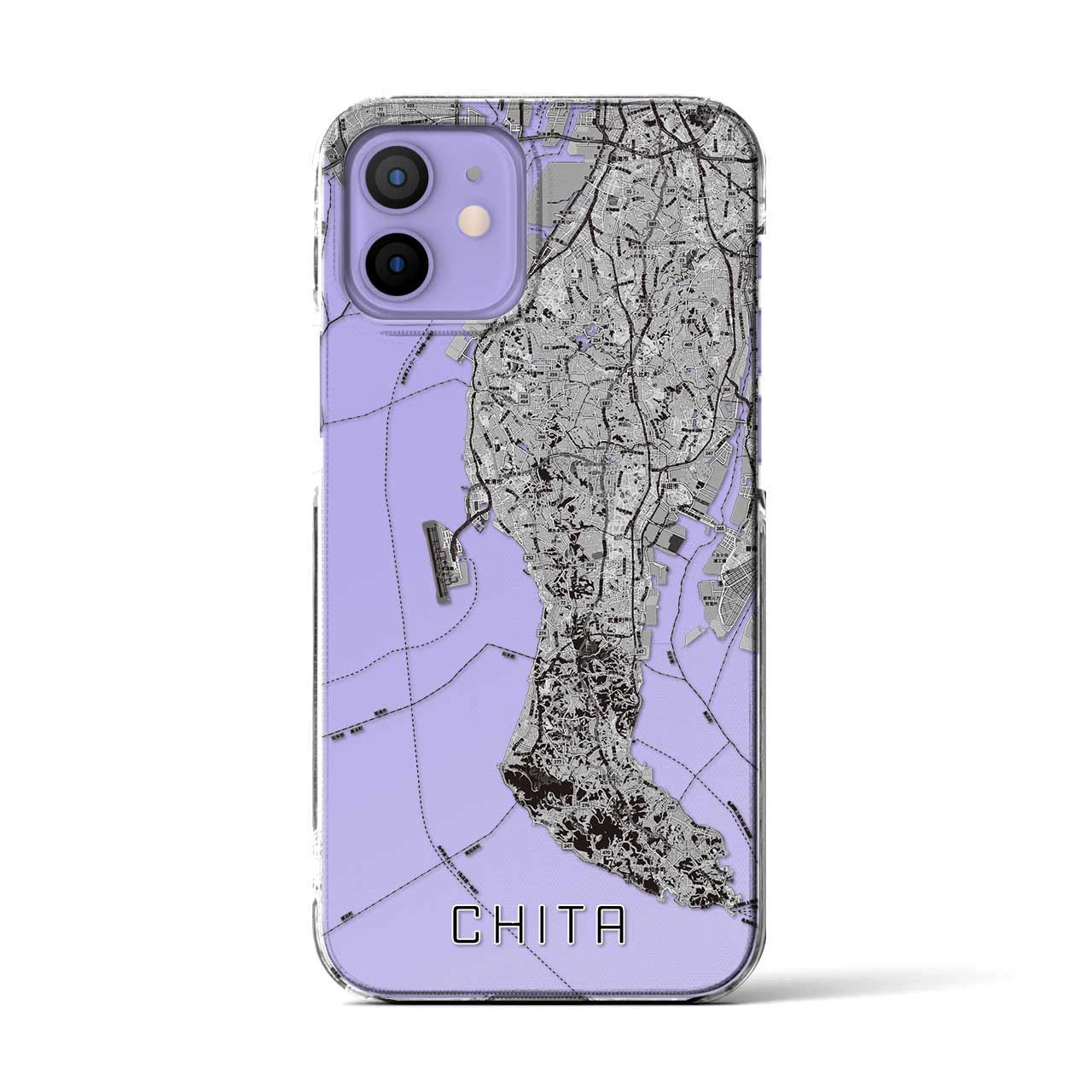 【知多2(愛知県)】地図柄iPhoneケース(クリアタイプ)