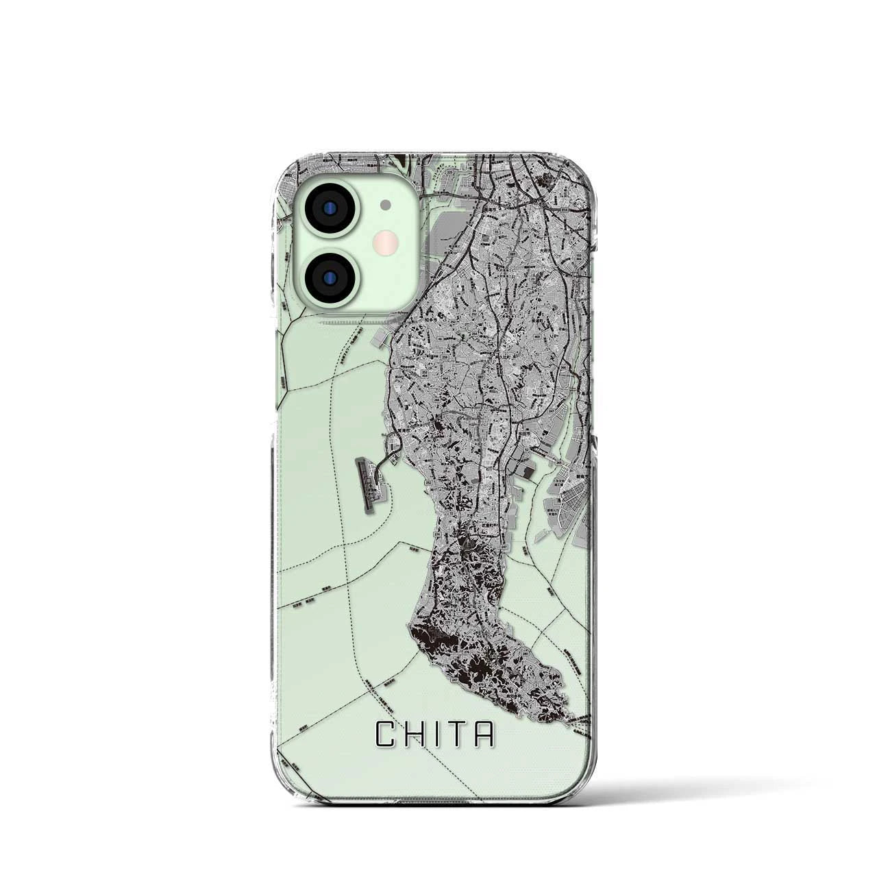 【知多2(愛知県)】地図柄iPhoneケース(クリアタイプ)