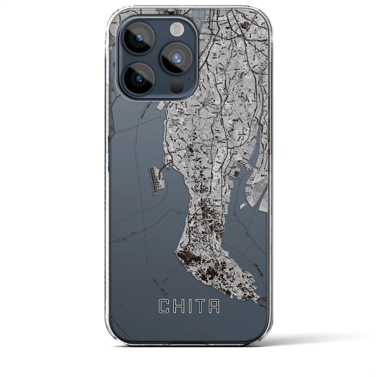 【知多2(愛知県)】地図柄iPhoneケース(クリアタイプ)