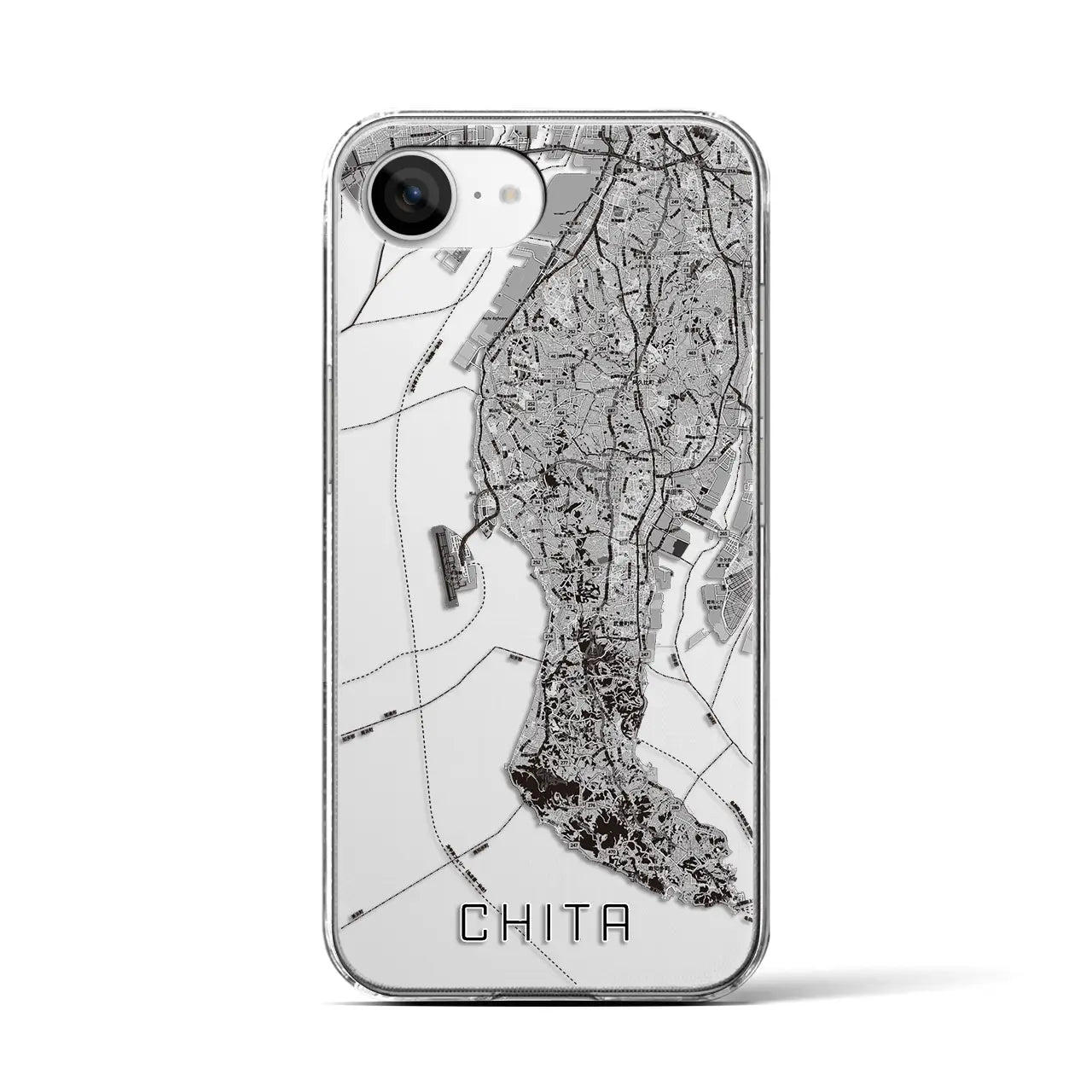 【知多2(愛知県)】地図柄iPhoneケース(クリアタイプ)