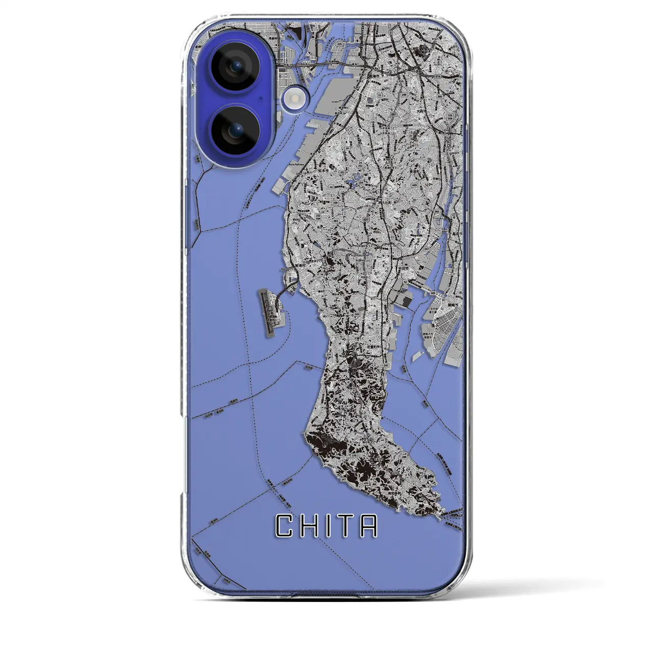 【知多2(愛知県)】地図柄iPhoneケース(クリアタイプ)