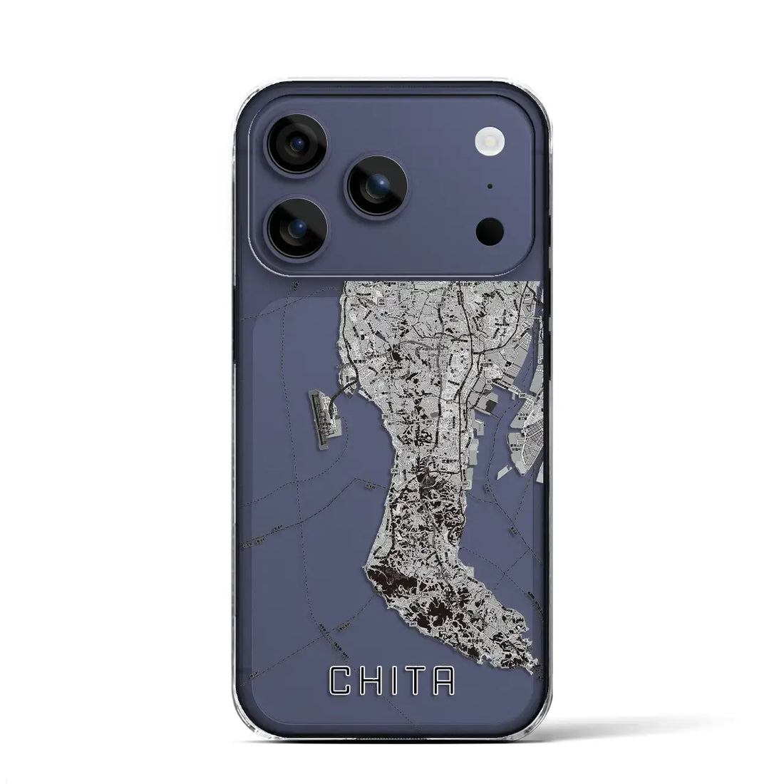 【知多2(愛知県)】地図柄iPhoneケース(クリアタイプ)