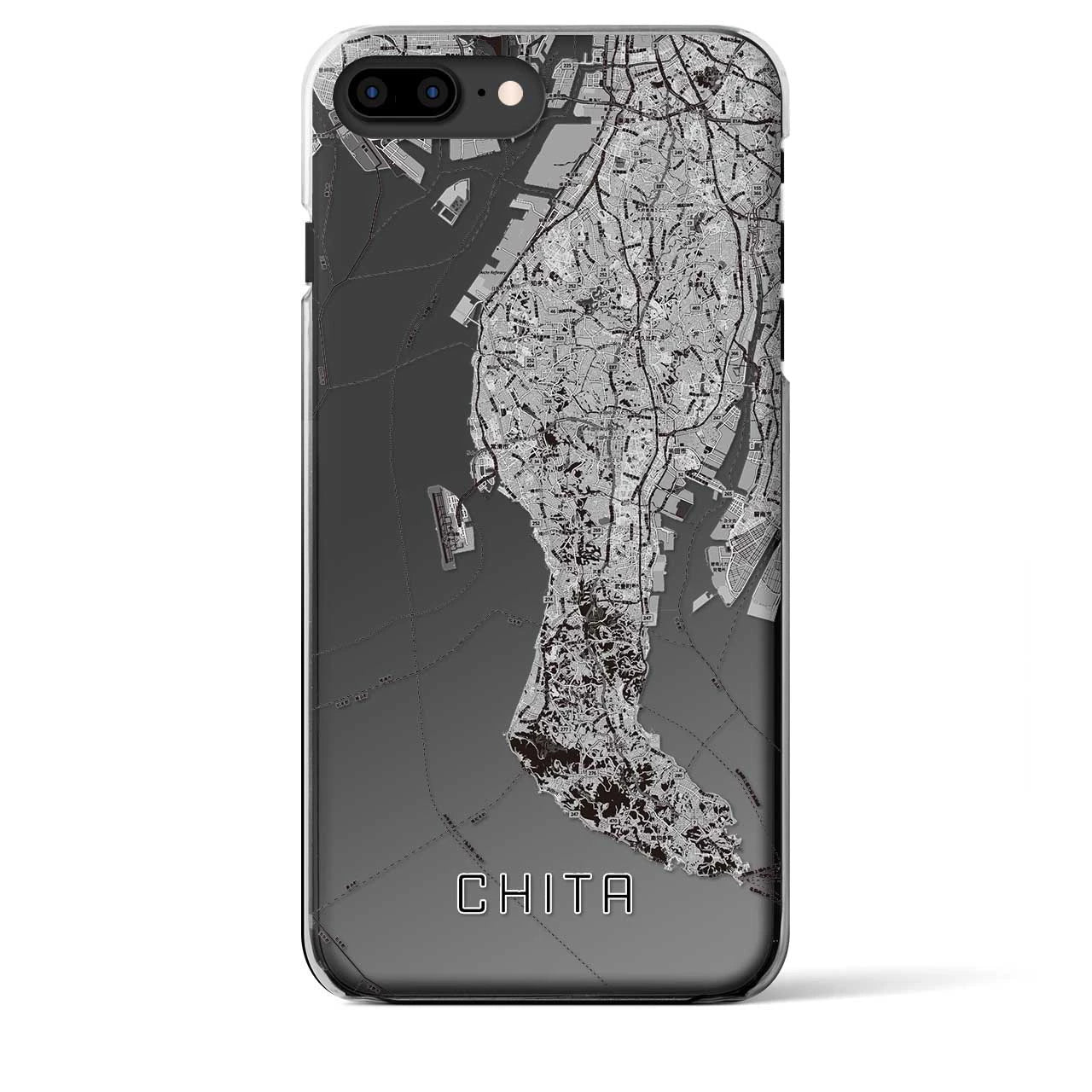 【知多2(愛知県)】地図柄iPhoneケース(クリアタイプ)