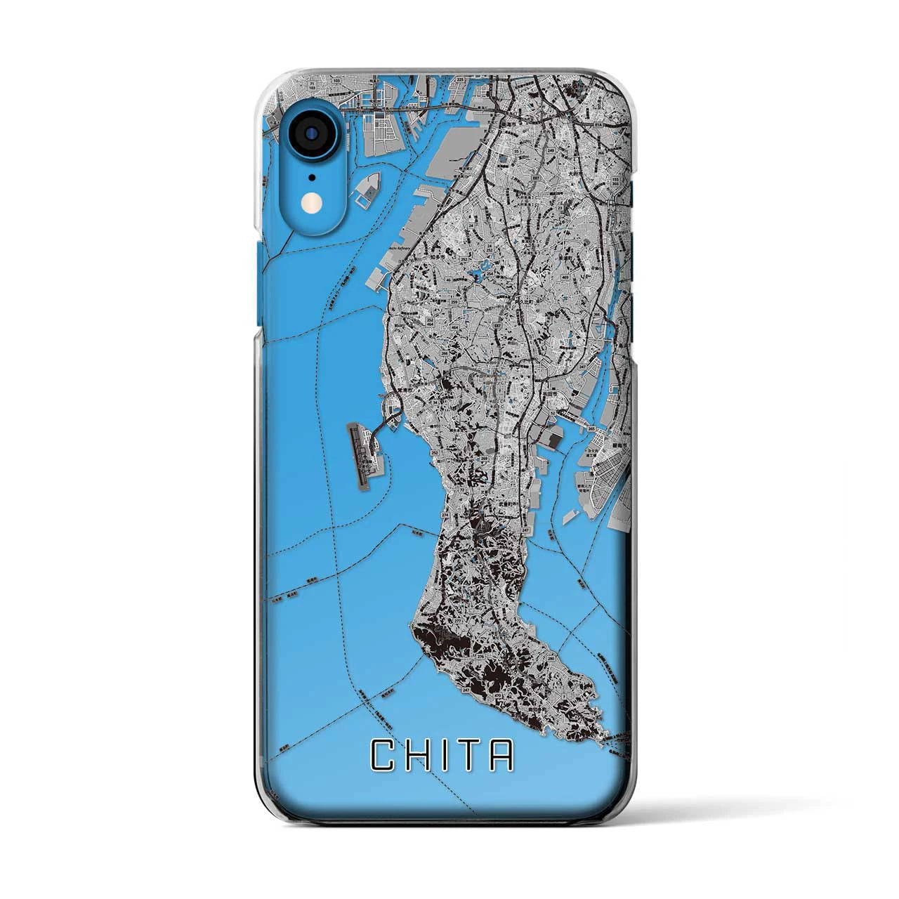 【知多2(愛知県)】地図柄iPhoneケース(クリアタイプ)