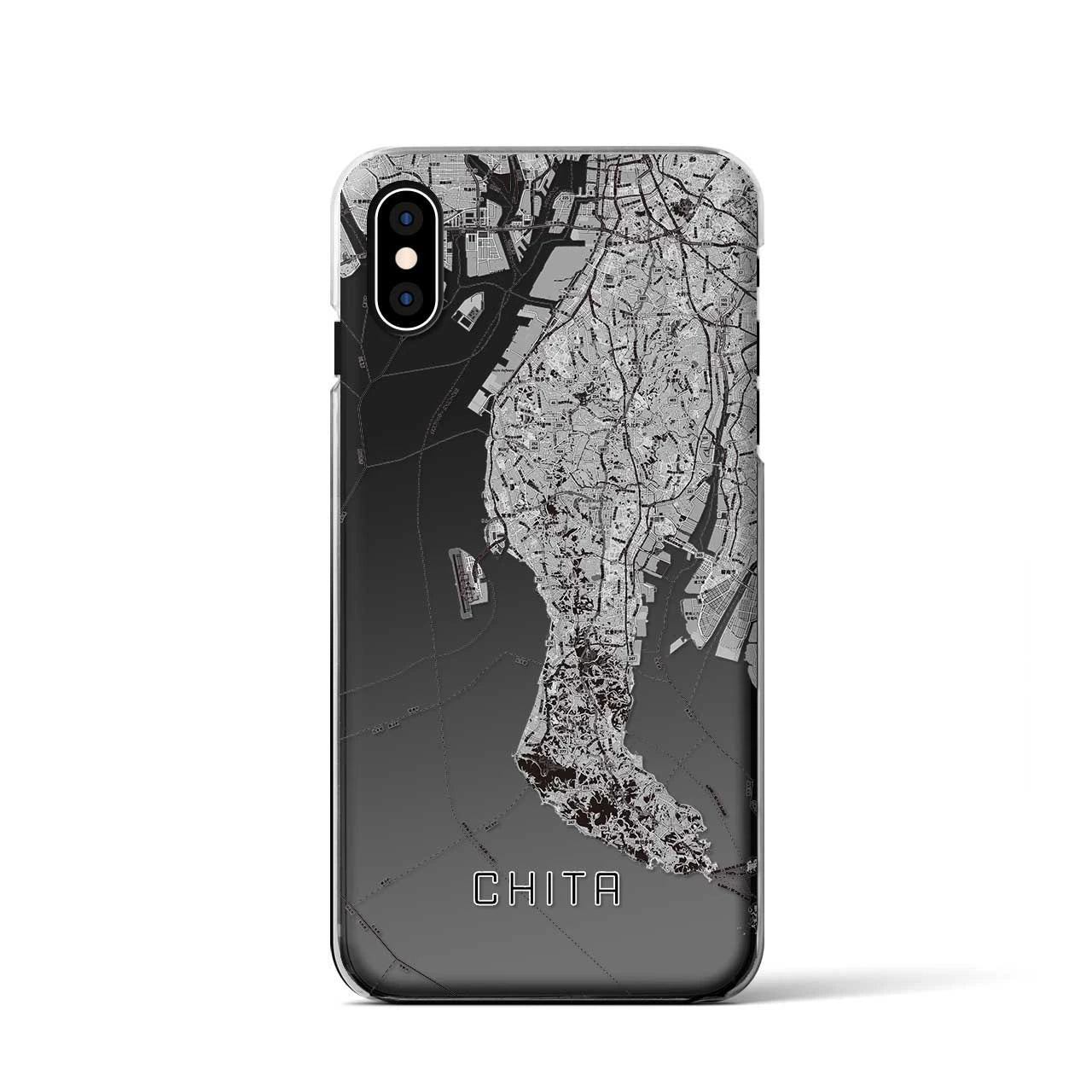 【知多2(愛知県)】地図柄iPhoneケース(クリアタイプ)