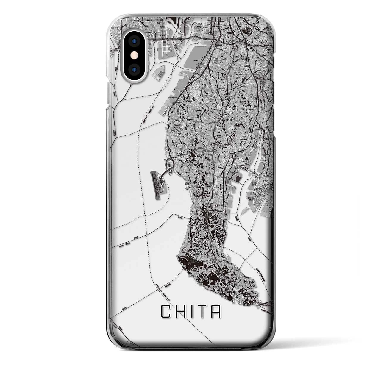 【知多2(愛知県)】地図柄iPhoneケース(クリアタイプ)