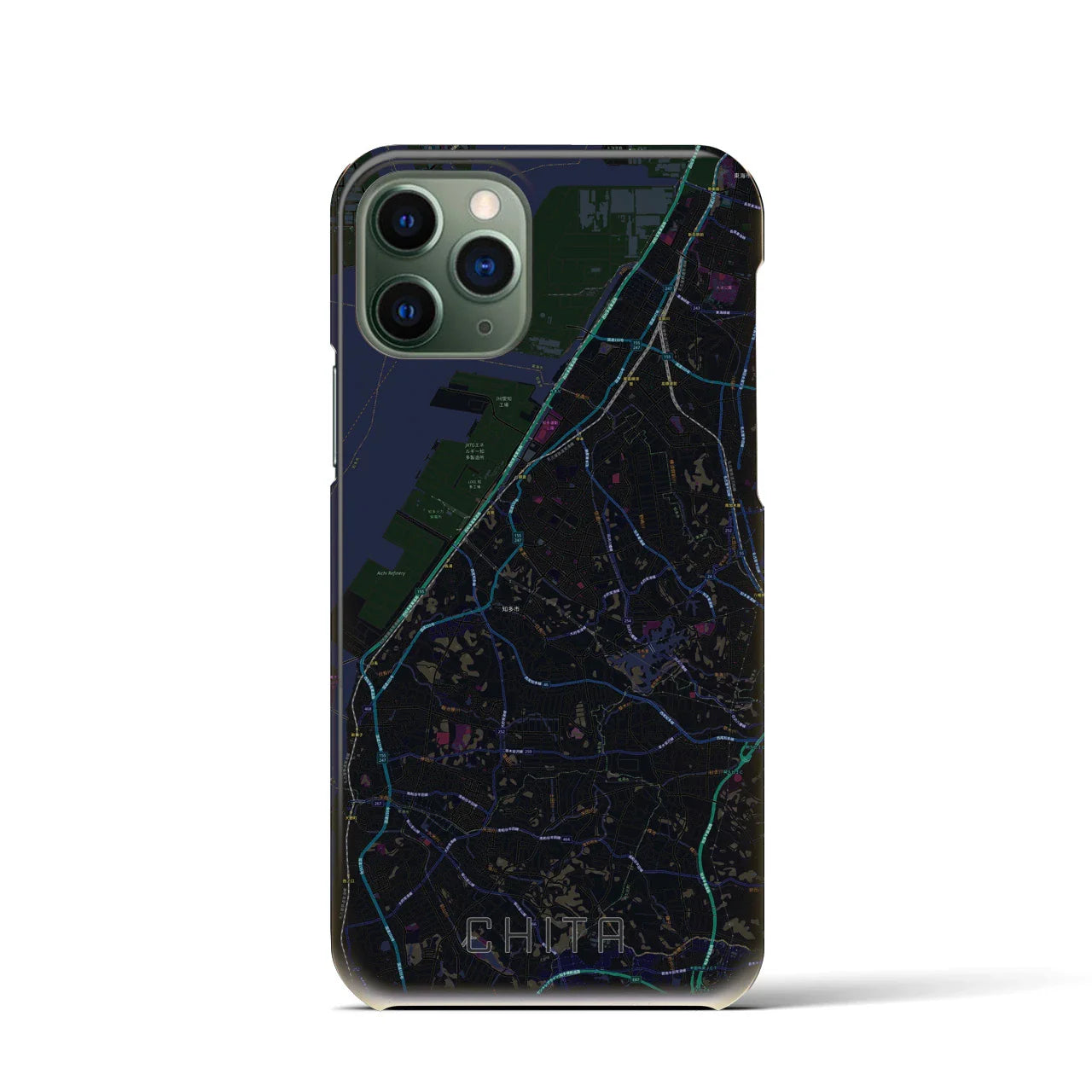 【知多(愛知県)】地図柄iPhoneケース(バックカバータイプ)
