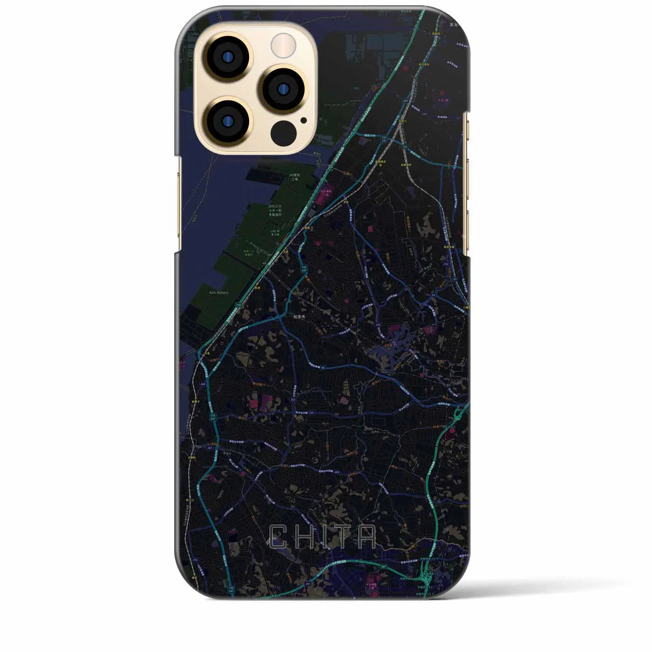 【知多(愛知県)】地図柄iPhoneケース(バックカバータイプ)