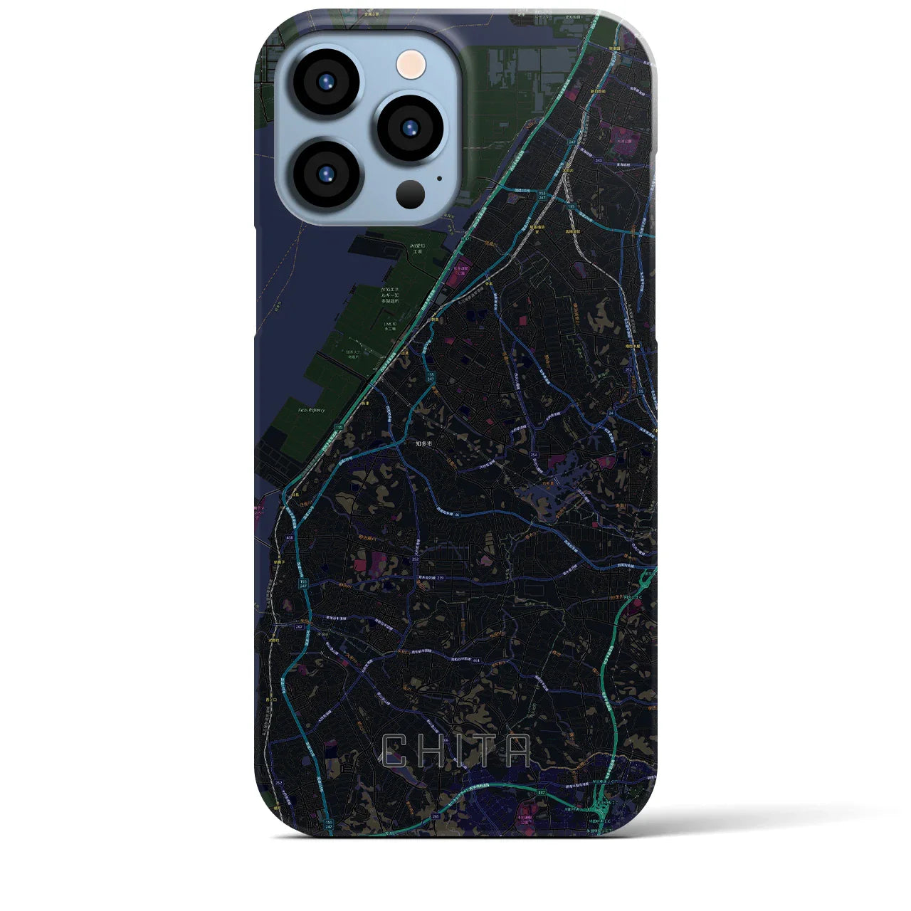 【知多(愛知県)】地図柄iPhoneケース(バックカバータイプ)