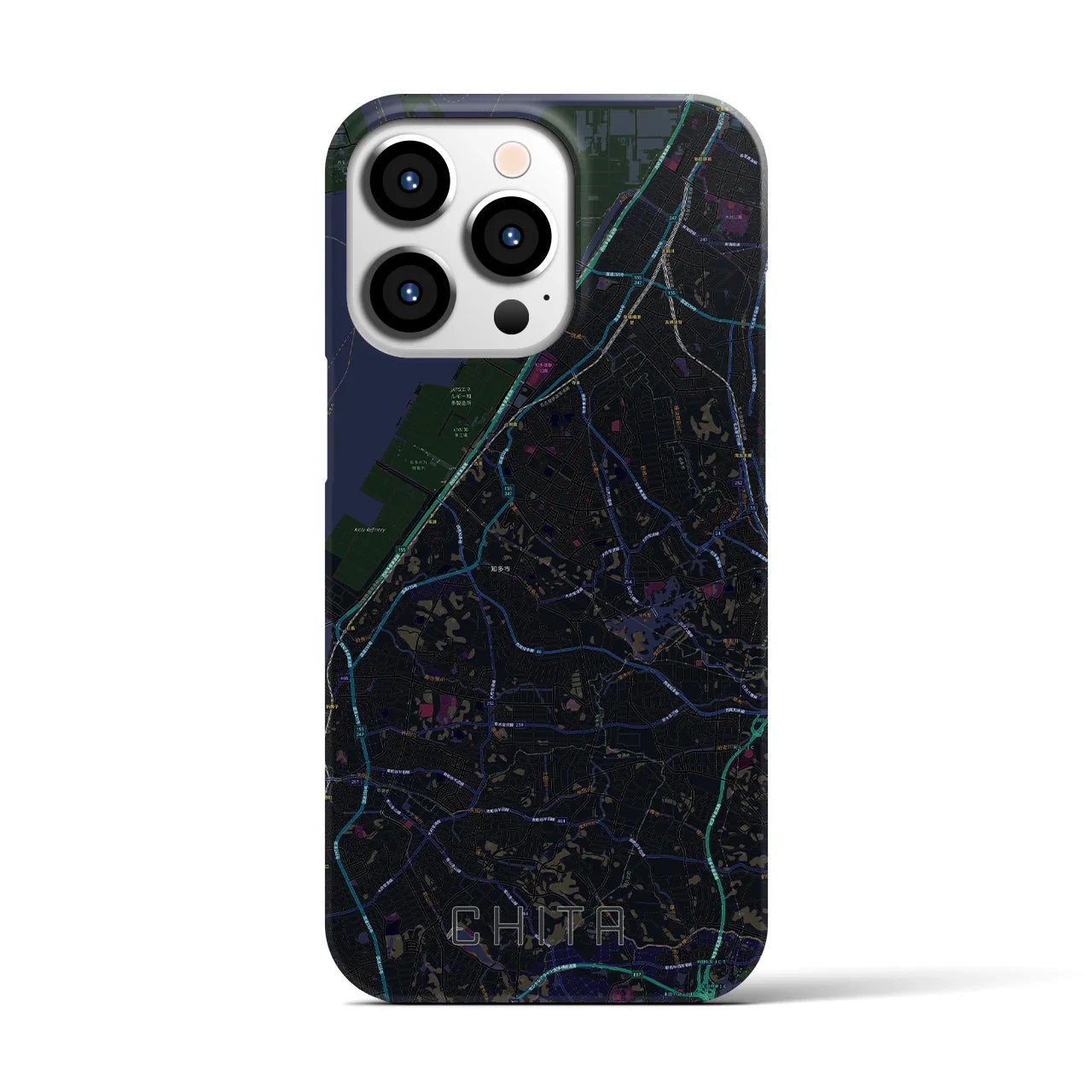 【知多(愛知県)】地図柄iPhoneケース(バックカバータイプ)