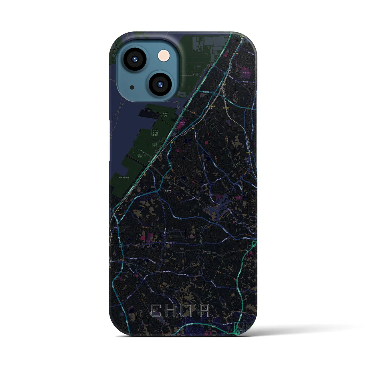 【知多(愛知県)】地図柄iPhoneケース(バックカバータイプ)