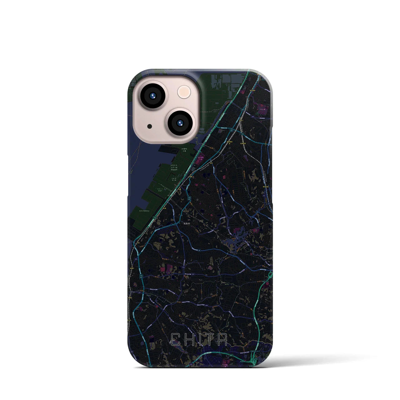 【知多(愛知県)】地図柄iPhoneケース(バックカバータイプ)
