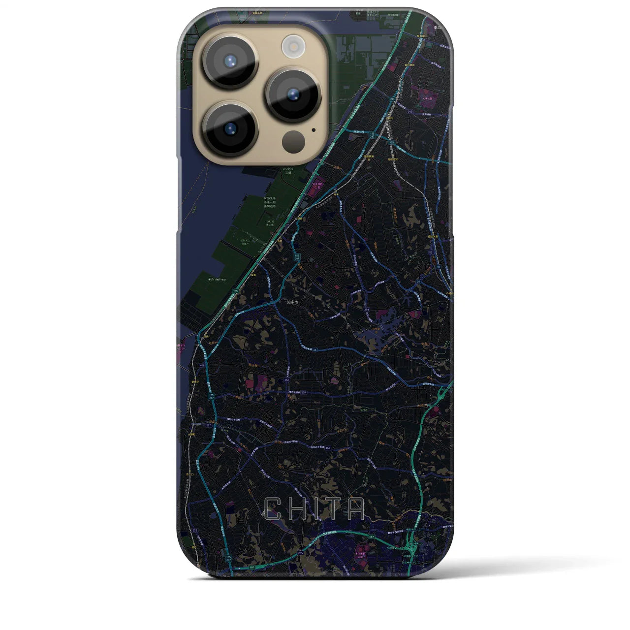 【知多(愛知県)】地図柄iPhoneケース(バックカバータイプ)