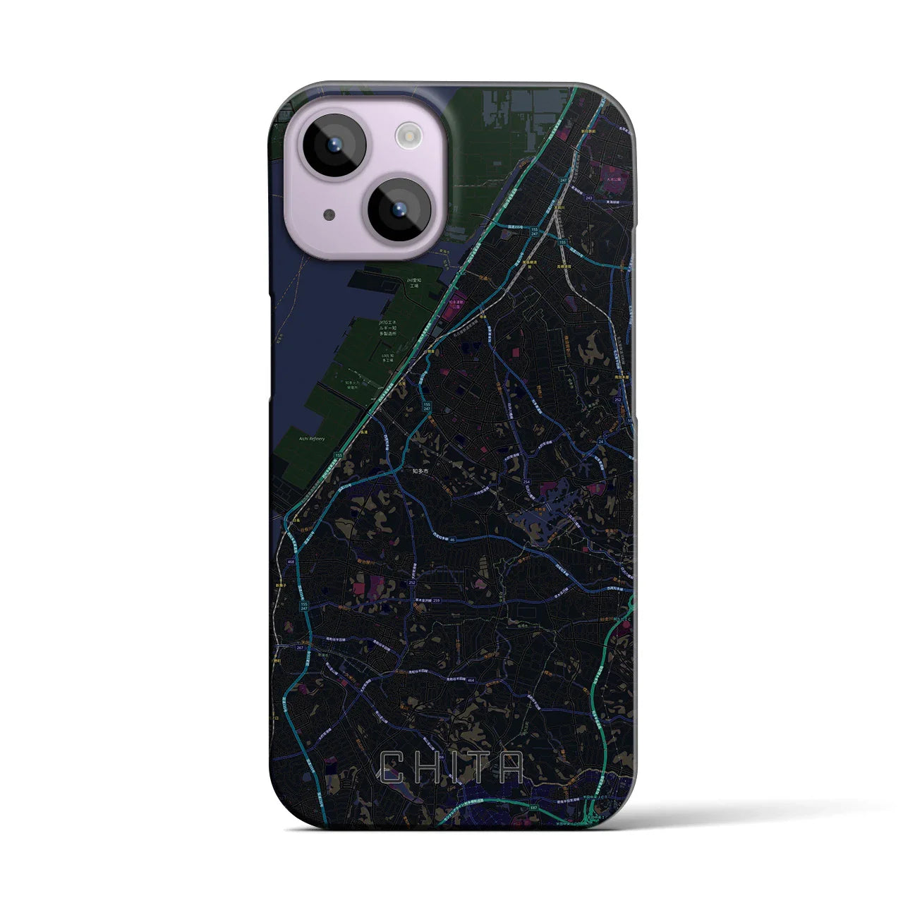 【知多(愛知県)】地図柄iPhoneケース(バックカバータイプ)