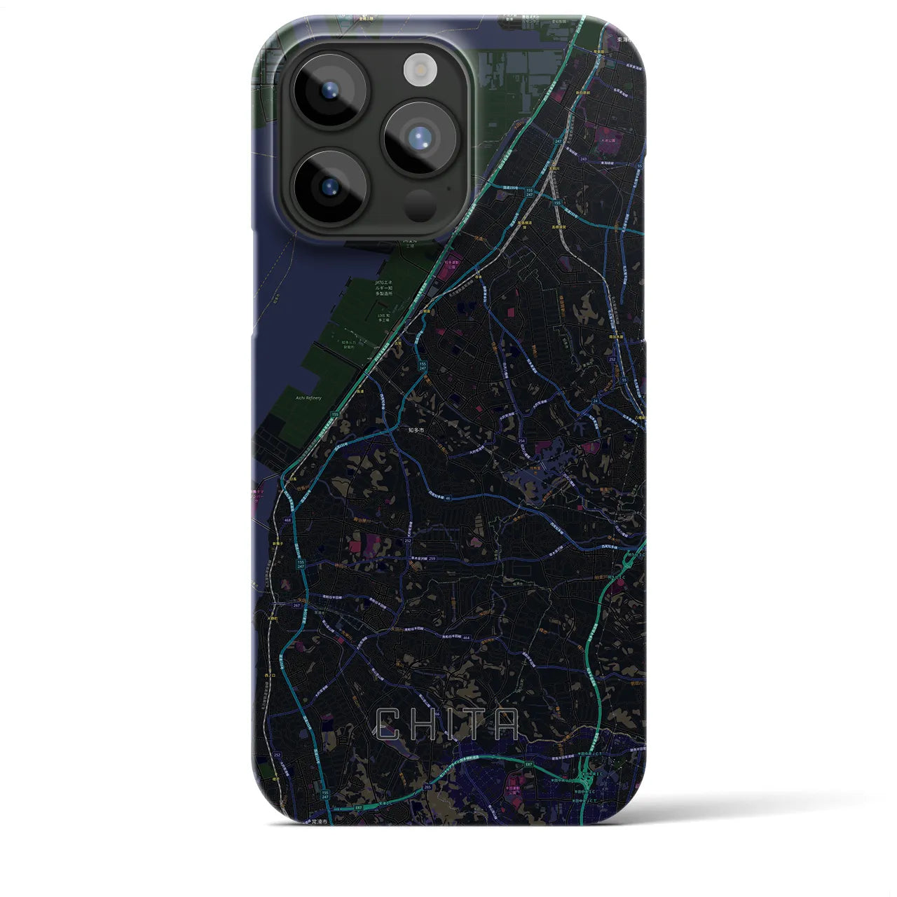 【知多(愛知県)】地図柄iPhoneケース(バックカバータイプ)