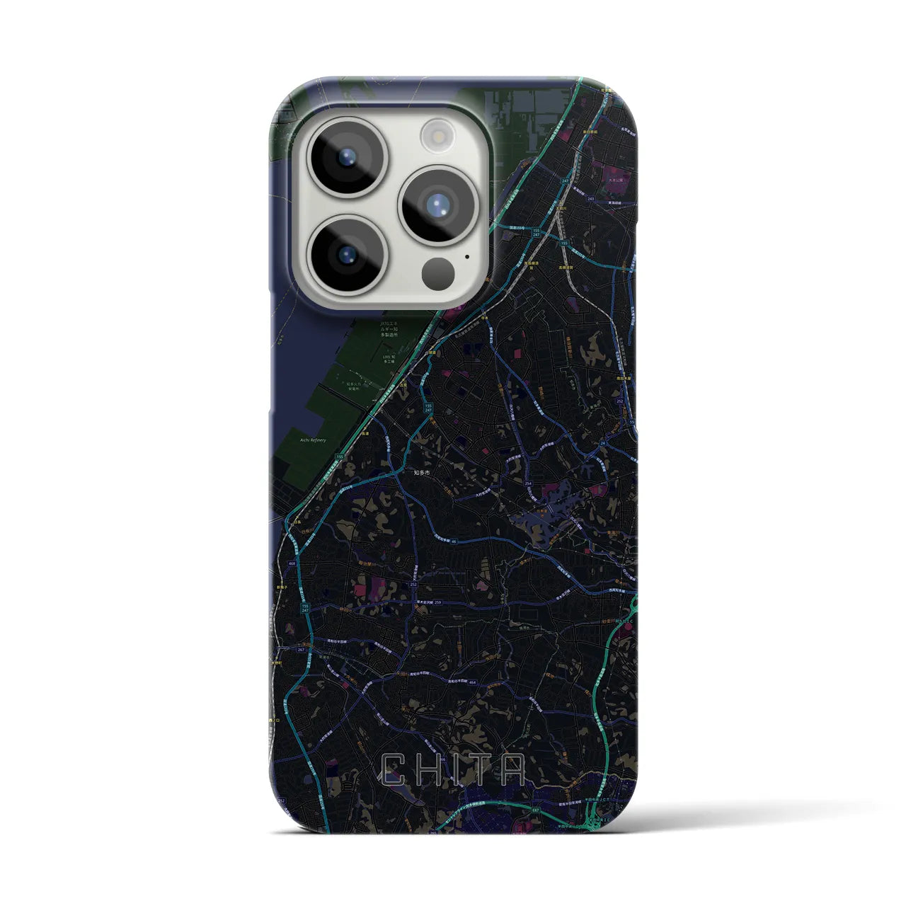 【知多(愛知県)】地図柄iPhoneケース(バックカバータイプ)