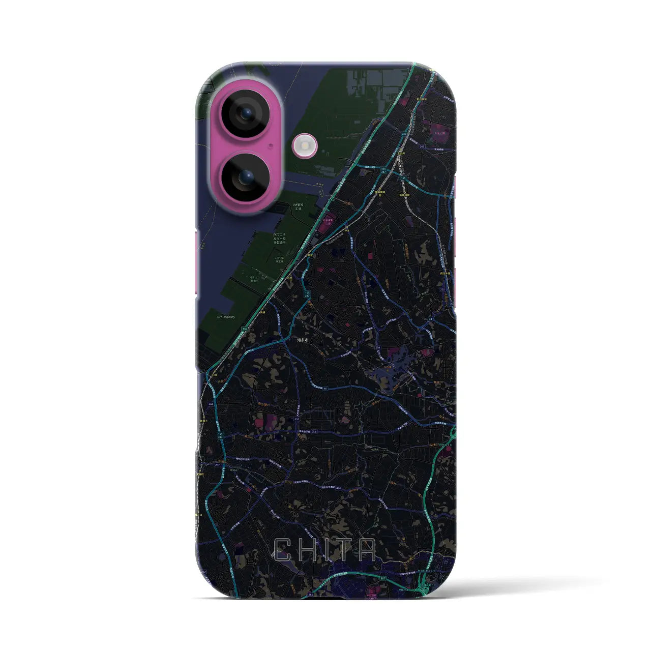 【知多(愛知県)】地図柄iPhoneケース(バックカバータイプ)