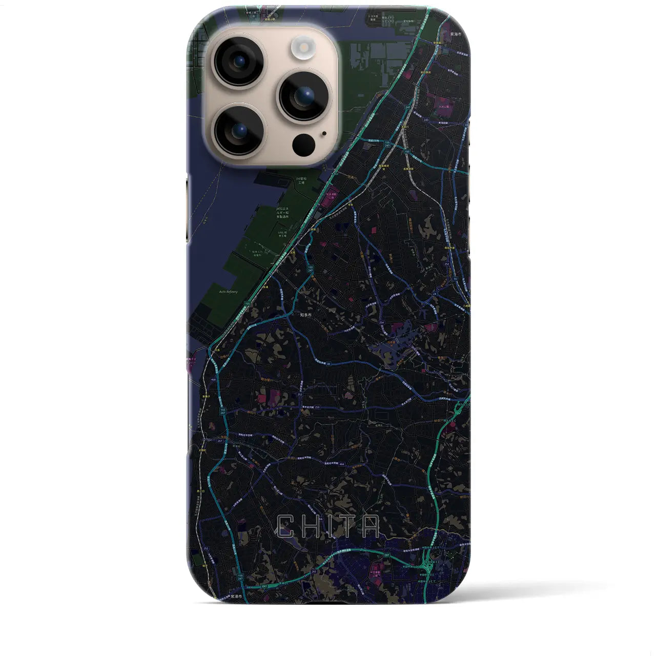 【知多(愛知県)】地図柄iPhoneケース(バックカバータイプ)