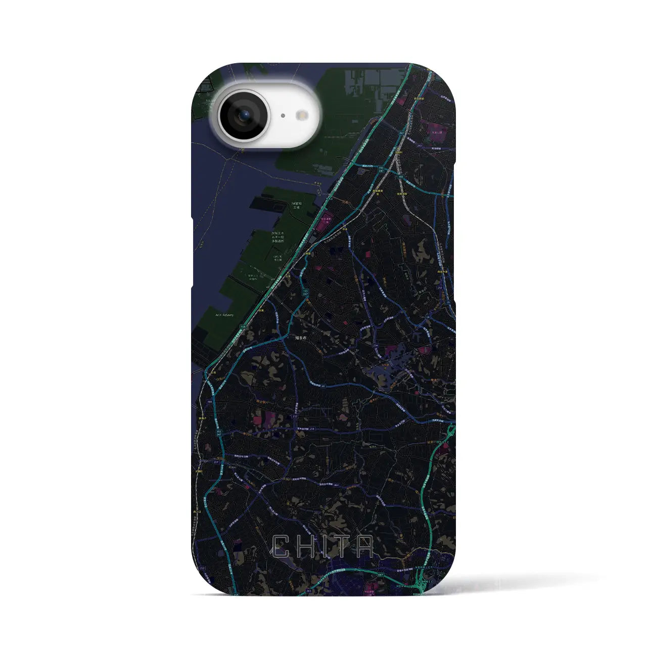 【知多(愛知県)】地図柄iPhoneケース(バックカバータイプ)
