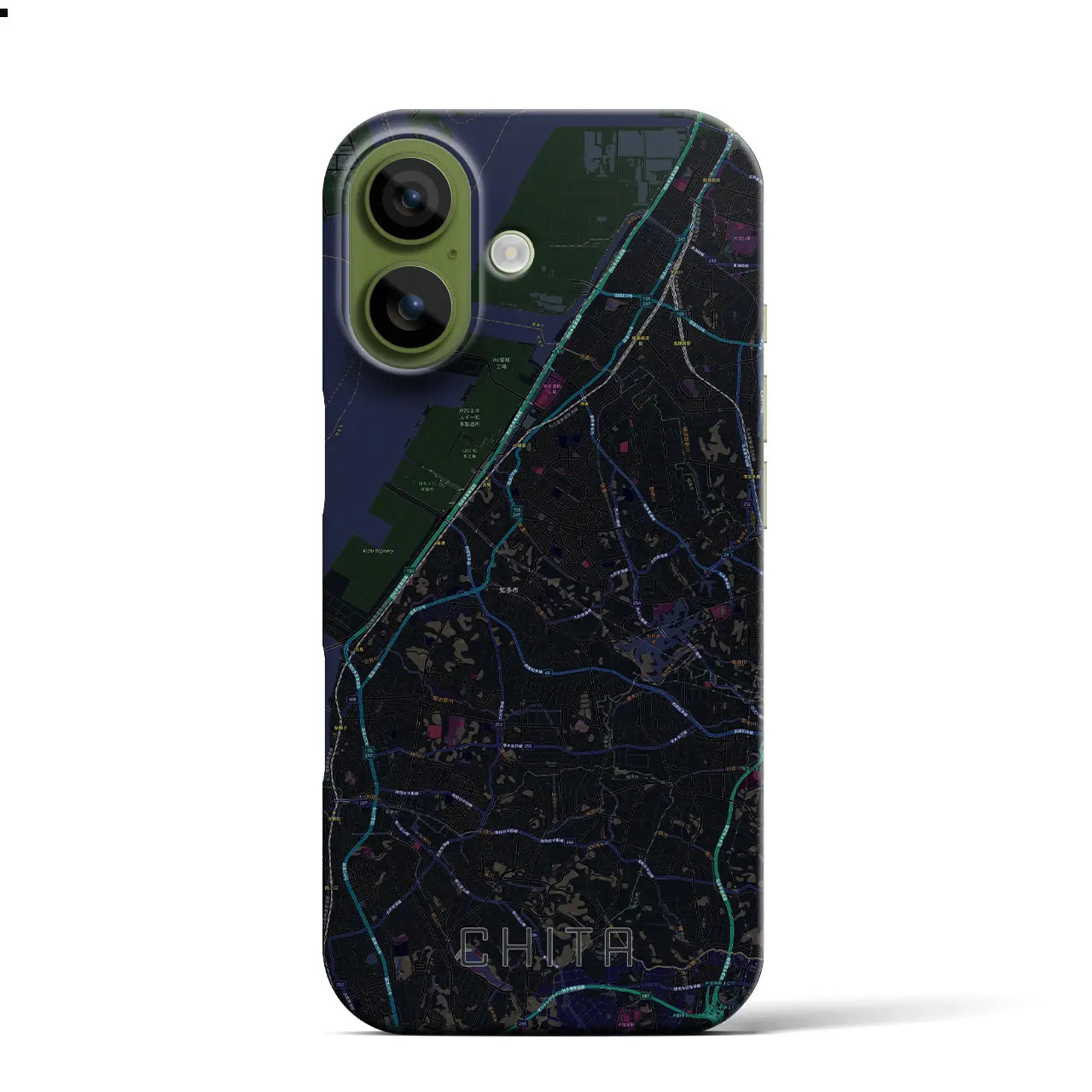 【知多(愛知県)】地図柄iPhoneケース(バックカバータイプ)