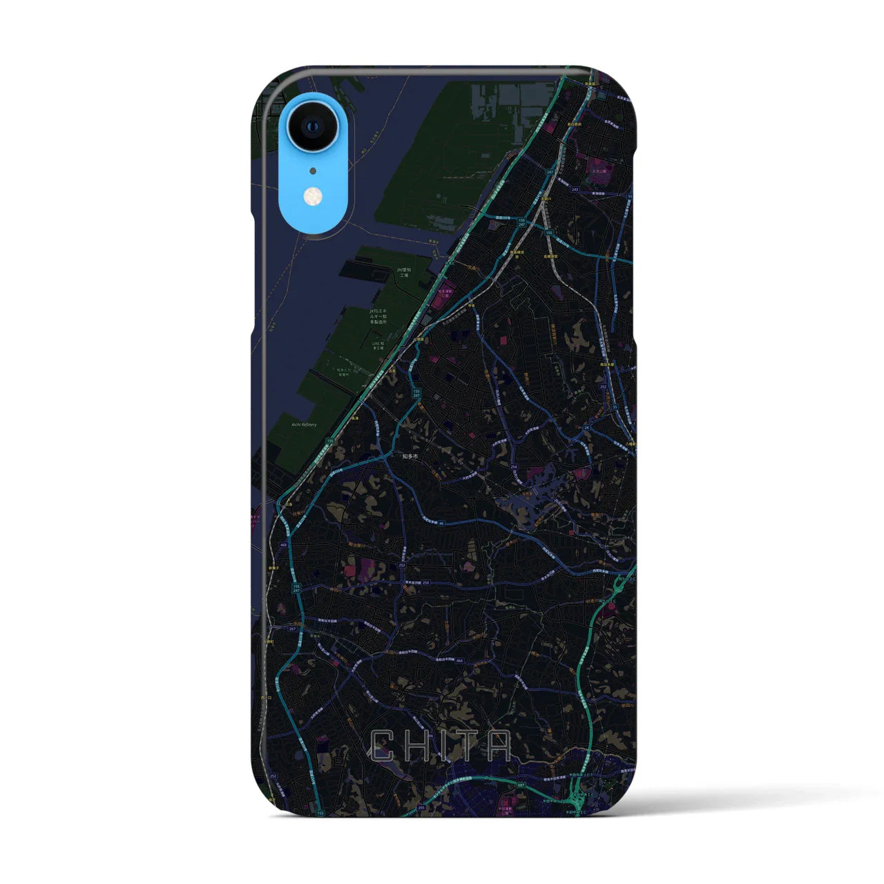 【知多(愛知県)】地図柄iPhoneケース(バックカバータイプ)