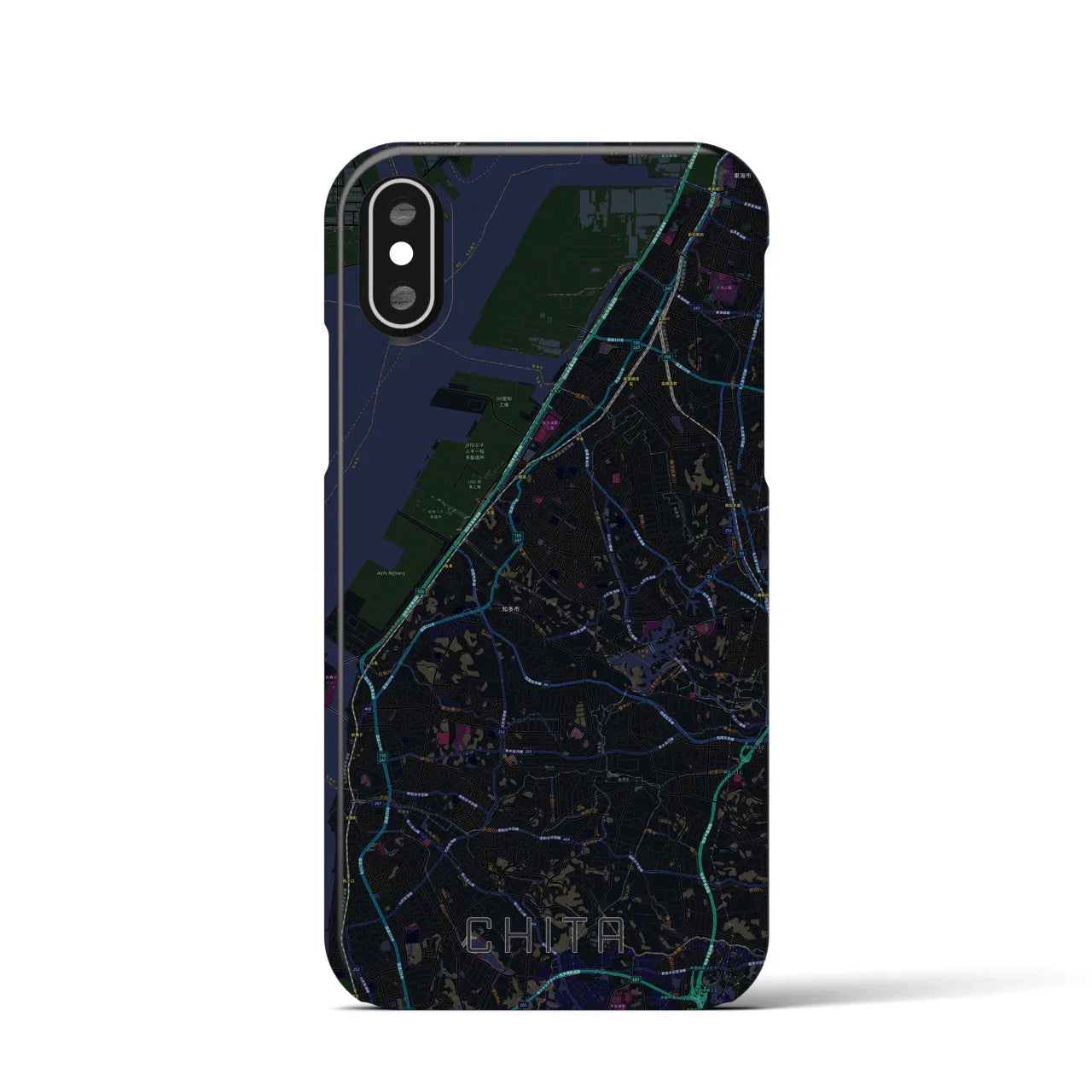 【知多(愛知県)】地図柄iPhoneケース(バックカバータイプ)