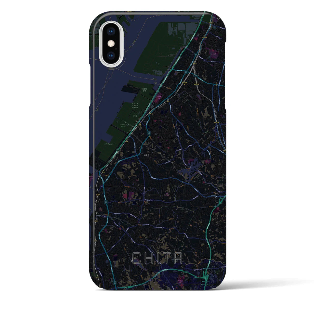 【知多(愛知県)】地図柄iPhoneケース(バックカバータイプ)